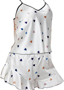 2 Piece Pajamas Set for Women Super Soft Sling Sleeveless Top Short Pants Sleepwear 512425 - TUZZUT Qatar Online Shopping