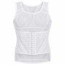 Men’s White Mesh Shaping Vest with Front Hook Closure SDR 4065 - 2XL