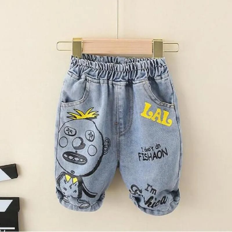 Summer Boys Clothing Sets Letter jeans Shirt Set Print 2 PCS short sleeve T Shirt + Pants Set Infant Toddler 3-4Y S4423472