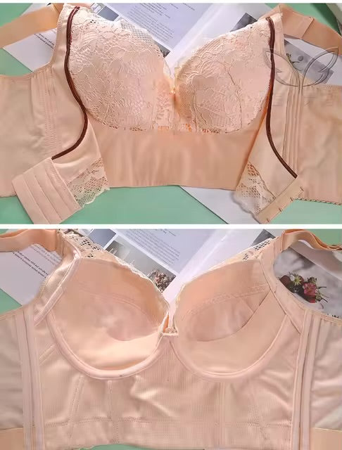 Fashion Women Lace Bra Plus Size Push Up Deep U Seamless Underwear 129841 Fashion Women Lace Bra Plus Size Push Up Deep U Seamless Underwear 129841