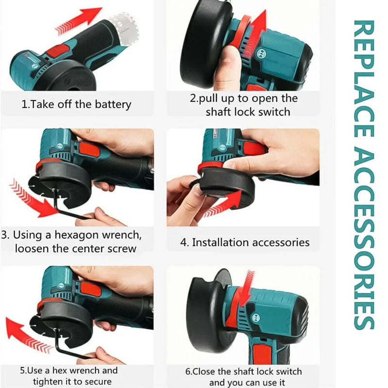 12V Portable Mini Lithium Electric Angle Grinder Tool for Cutting And Polishing - TUZZUT Qatar Online Shopping