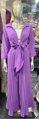 Women's Jumpsuit High Waist Long Sleeve Green Deep V Neck Luxury French Long Large Small Dress   B38401 - TUZZUT Qatar Online Shopping