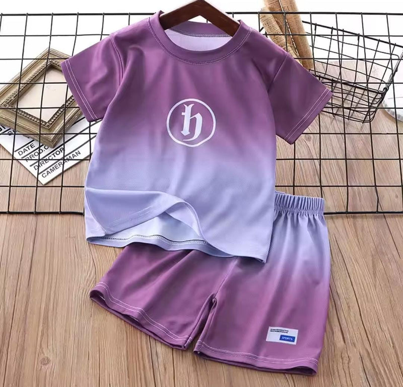 Children Short-sleeved T-shirt+shorts Two-piece Set   1568347 - TUZZUT Qatar Online Shopping