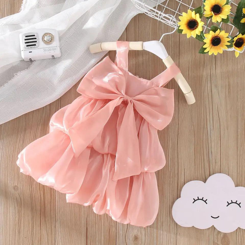 Bowknot Solid Color Princess Dress X4473421 - Tuzzut.com Qatar Online Shopping