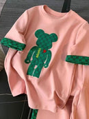 2 Pcs Women's Short Sleeve Letter/Number Pants Set L 434353 - TUZZUT Qatar Online Shopping