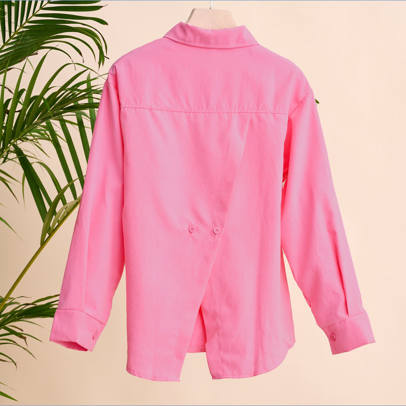 Women's Long Sleeve Solid Color Shirts & Blouses