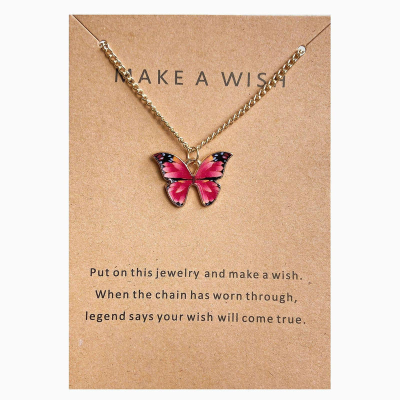 Women Butterfly Pendant Necklace Jewellery Xmas Gift S 3848449 - Tuzzut.com Qatar Online Shopping