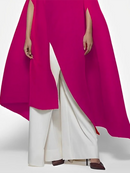 Batwing Sleeves Loose Solid Color Split-Front Off-The-Shoulder Blouses & Shirts Tops L 118535 - TUZZUT Qatar Online Shopping