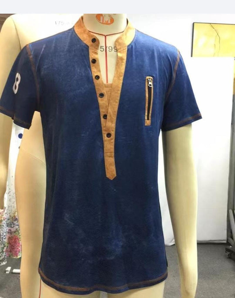 Spring Vintage Casual Loose Men Zip Pocket Pullover Splicing Men's Outdoor T-shirt Henley Collar Tactical Sweatshrt Male Tops L 070643953 - Tuzzut.com Qatar Online Shopping