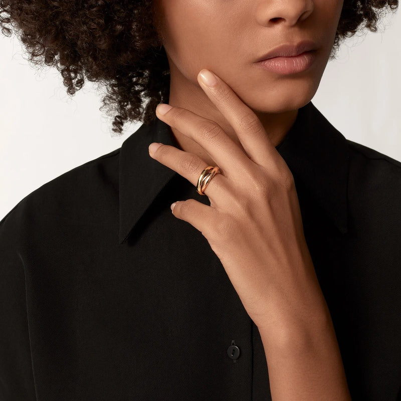 Trinity Ring Classic White Gold Rose Gold Yellow Gold DN2016 - TUZZUT Qatar Online Shopping