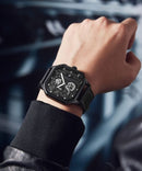 Large dial watch men's belt square watch men's S4802970 - TUZZUT Qatar Online Shopping