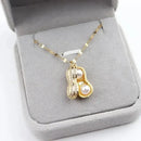 Elegant Women's Necklace Peanut Pendant Micro-inlaid Zirconia Pearls Niche Design High-end Clavicle Chain X449726 - TUZZUT Qatar Online Shopping