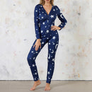 Sexy Butt Button Flap Bodycon Jumpsuit Women Christmas Pajamas Onesie Long Sleeve Bodysuit One Piece Xmas Romper   S4927145 - TUZZUT Qatar Online Shopping