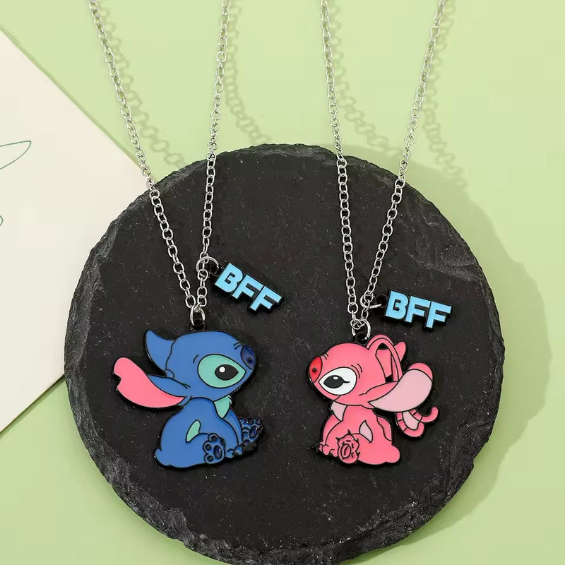1 pair Disney Lilo & Stitch Necklace N13 - TUZZUT Qatar Online Shopping