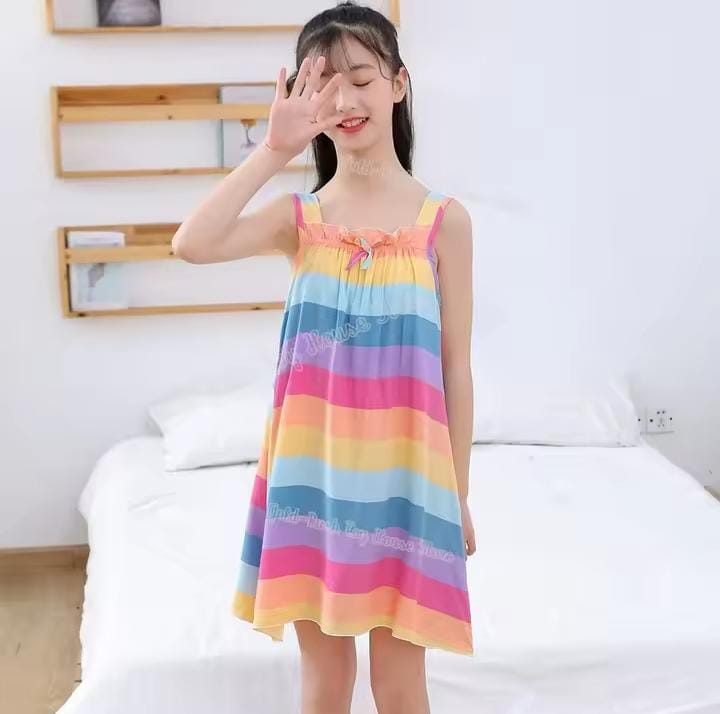 Girls Nightgown Long T-shirt Pajamas 91053 Girls Nightgown Long T-shirt Pajamas 91053