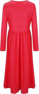 Womens Long Sleeve Pleated Dress   S57358393 - TUZZUT Qatar Online Shopping