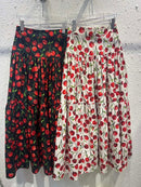 Women Summer Sweet Cherry Print Long Skirt  824225 - TUZZUT Qatar Online Shopping