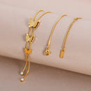 Frosted Butterfly Pendant Necklace For Women Vintage Model-33 - Tuzzut.com Qatar Online Shopping