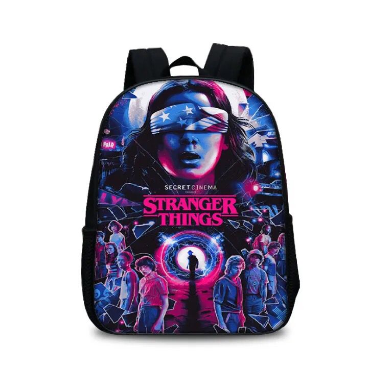 New Stranger Things primary school student backpack student schoolbag simple 13 inch kindergarten backpack Anime Mochila S4248876 - Tuzzut.com Qatar Online Shopping