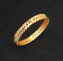 Bangles with Ring Leaves Design Cuff Bracelet 63417 - TUZZUT Qatar Online Shopping