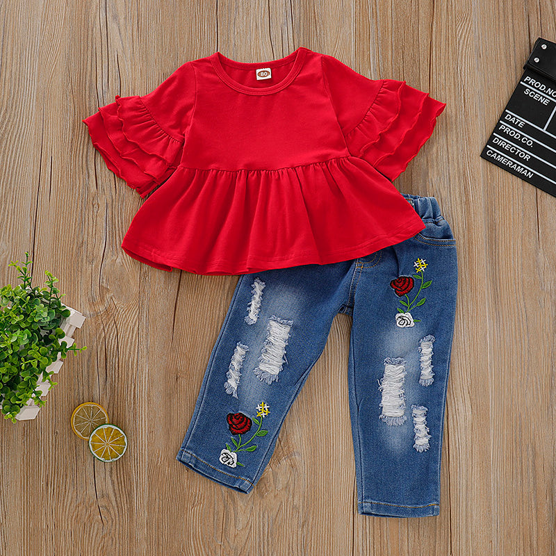 Cool  Girls  Clothes  Short  Sleeves Outfits 842164 - TUZZUT Qatar Online Shopping