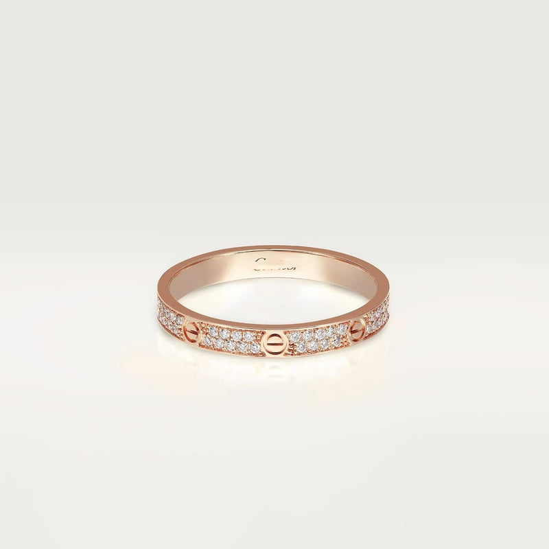 LOVE Ring Mini Rose Gold Diamonds DN2051 - TUZZUT Qatar Online Shopping