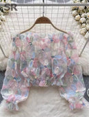 Women's Floral Patchwork Blouse   X5035566 - TUZZUT Qatar Online Shopping