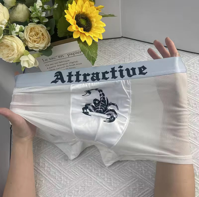 1pc Mens Scorpio Print Ice Silk Underwear 163179 - TUZZUT Qatar Online Shopping