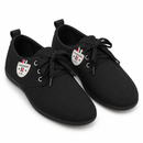 Size-EU 42 Black Lace-Up Casual Shoes with Contrast Patch MF 1916