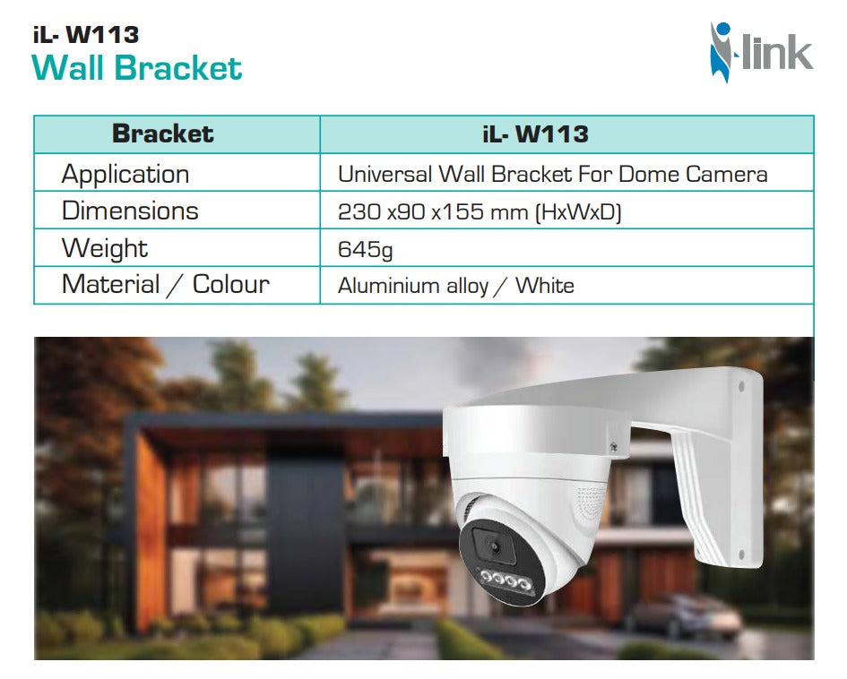 I LINK IL-W113 Dome Camera L Stand Metal Big I LINK IL-W113 Dome Camera L Stand Metal Big