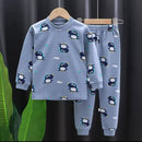 Kids Fashion Long Sleeve Cute Pajamas 483631 (140cm) and (120cm) - TUZZUT Qatar Online Shopping