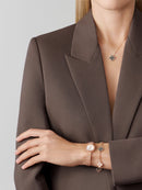 Vintage Bracelet Yellow Gold Mother of Pearl Diamond 5 motifs DN2058 - TUZZUT Qatar Online Shopping