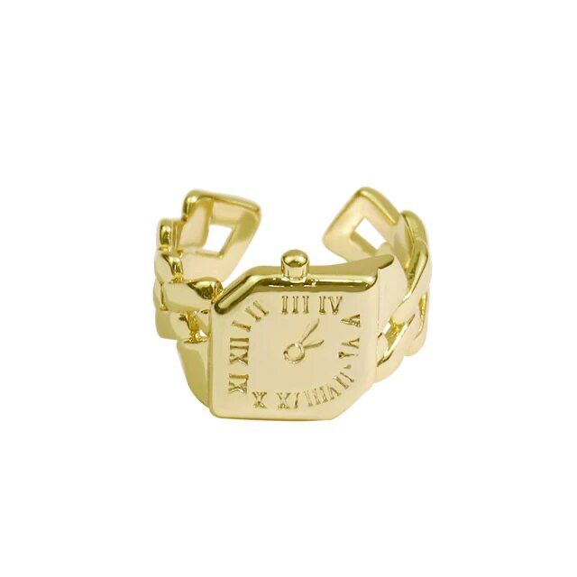 Fashion Hip-hop Metal Watch Ring -S4629176 Fashion Hip-hop Metal Watch Ring -S4629176