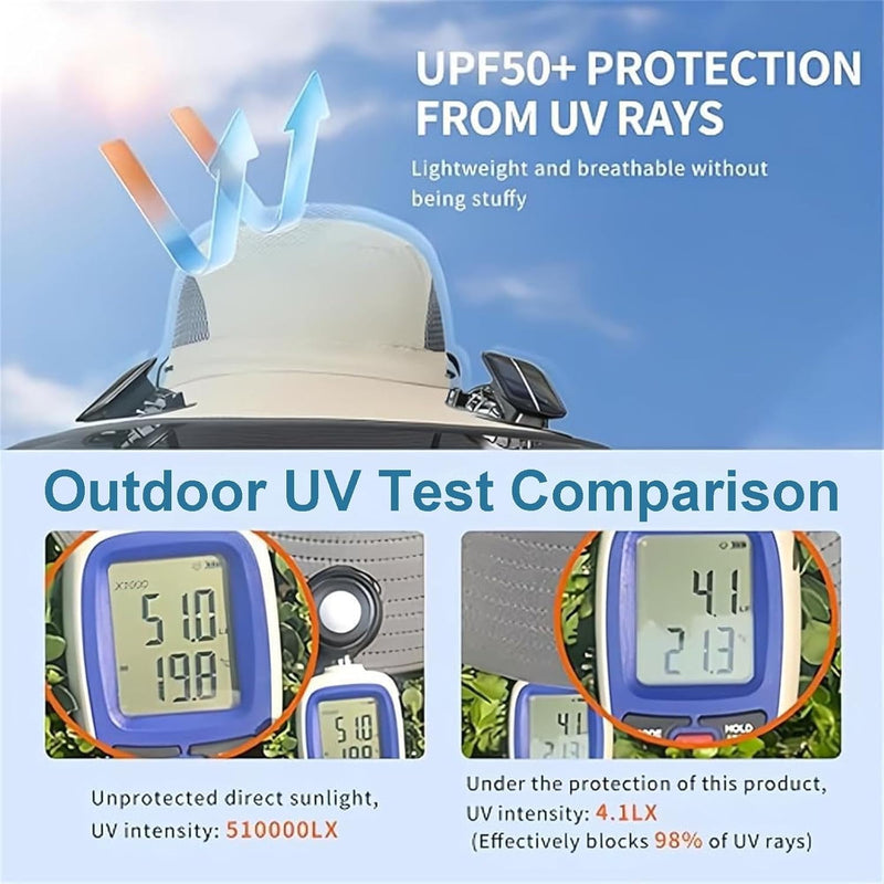 Fishing Hat With 2 Solar Fan 214 - TUZZUT Qatar Online Shopping