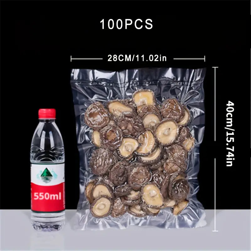 100pcs Textured Vacuum Packaging Pumping Compression Sealer Pre-cut Bags 100pcs Textured Vacuum Packaging Pumping Compression Sealer Pre-cut Bags