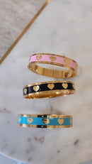 Blue Double Heart Tag Pendant Bracelet For Women S478910 - TUZZUT Qatar Online Shopping
