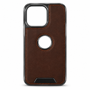 IP 13 PRO Premium Leather  Protective Case with Camera Protection – Dark Brown MF 1987