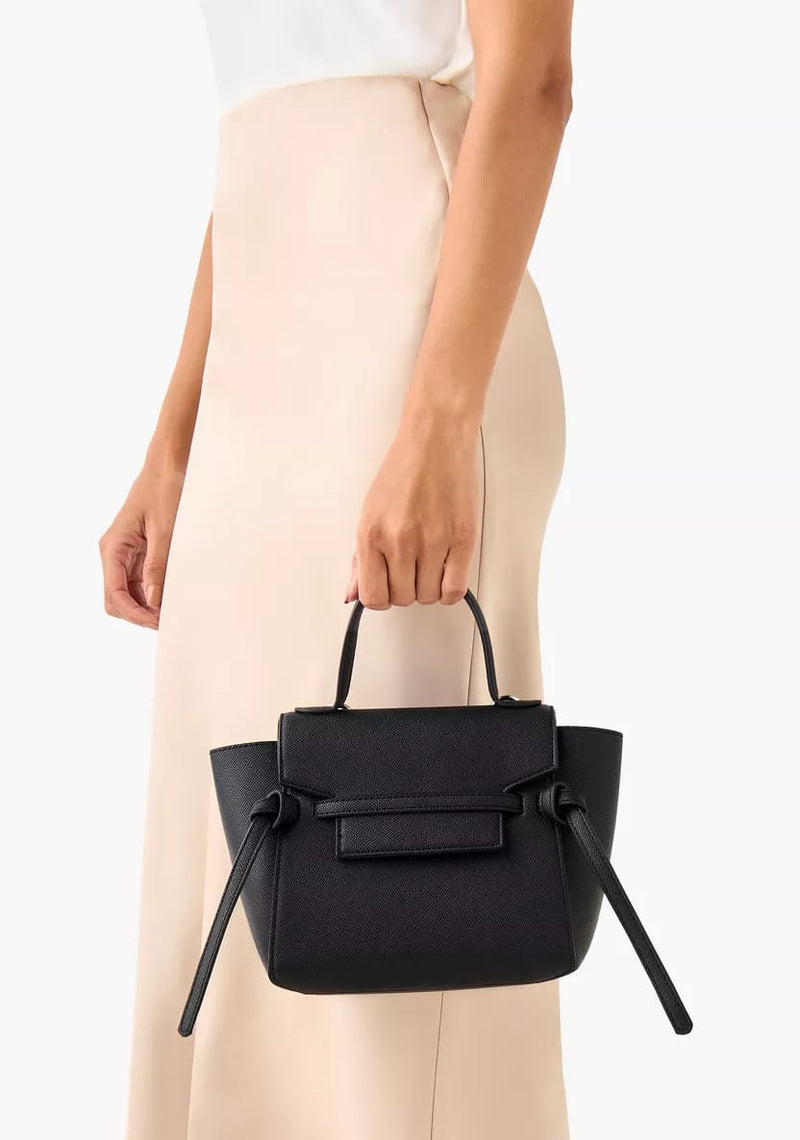 Solid Shoulder Bag with Detachable Strap and Flap Closure B6623 - TUZZUT Qatar Online Shopping