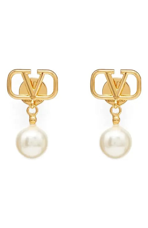 Garavani Pearl Drop Earrings DN2078 - TUZZUT Qatar Online Shopping