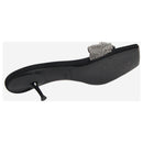 Black Crystal-embellished Kitten Heel Sandals YD718 - TUZZUT Qatar Online Shopping