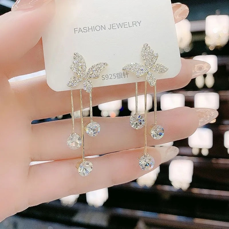 Butterfly Tassel Earrings For Women - Tuzzut.com Qatar Online Shopping