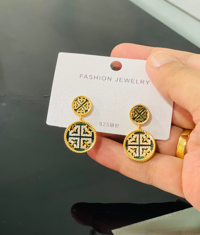 Circle Stud Earrings For Woman Classic Jewelry Girl's Fashion Unusual Earrings X4486958 - TUZZUT Qatar Online Shopping