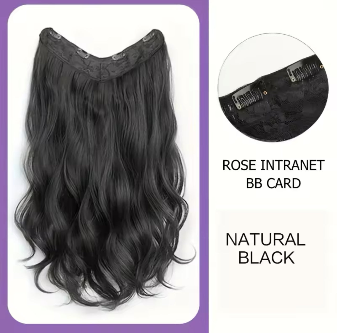 Synthetic Fiber Heat Resistant Wavy 4 Clips on Clip in hair Extensions mod108 Synthetic Fiber Heat Resistant Wavy 4 Clips on Clip in hair Extensions mod108