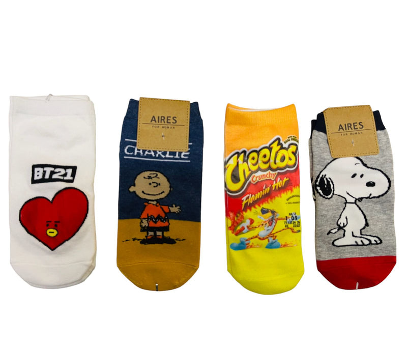 4pairs Cute Socks S2662642