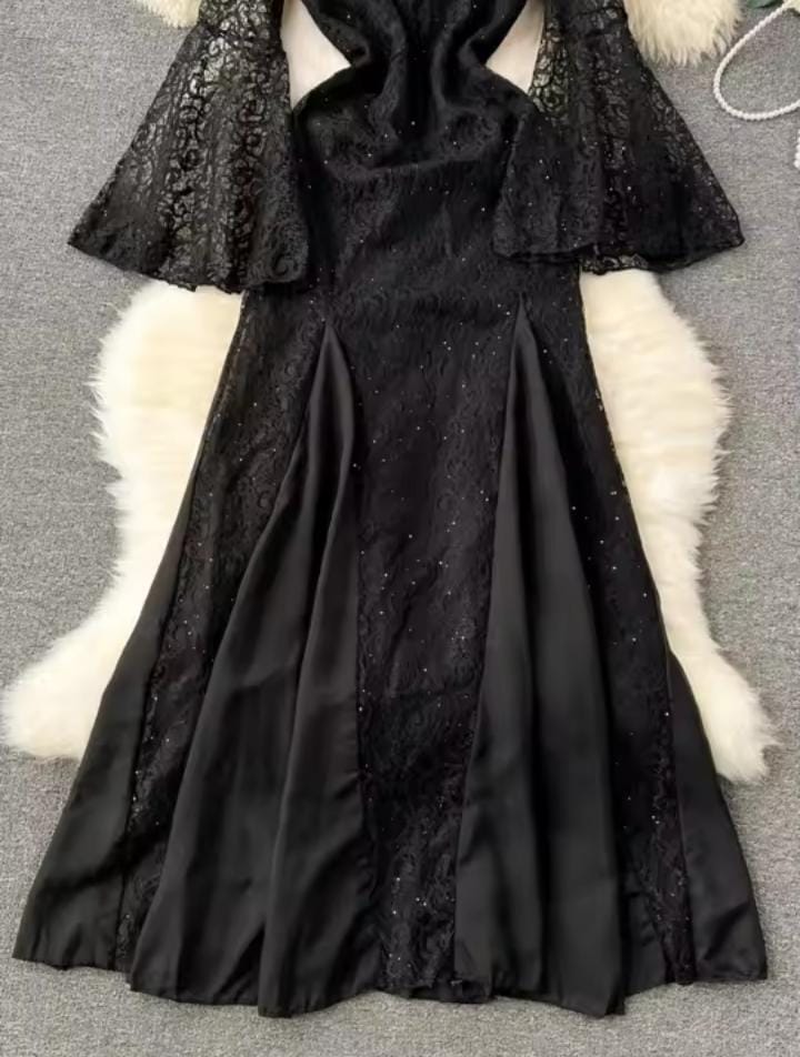Women's Lace Embroidered Sleeves Dress B66489 Women's Lace Embroidered Sleeves Dress B66489