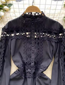 Women Retro Lace High Waist Slim Casual Shorts   S5004430 - TUZZUT Qatar Online Shopping