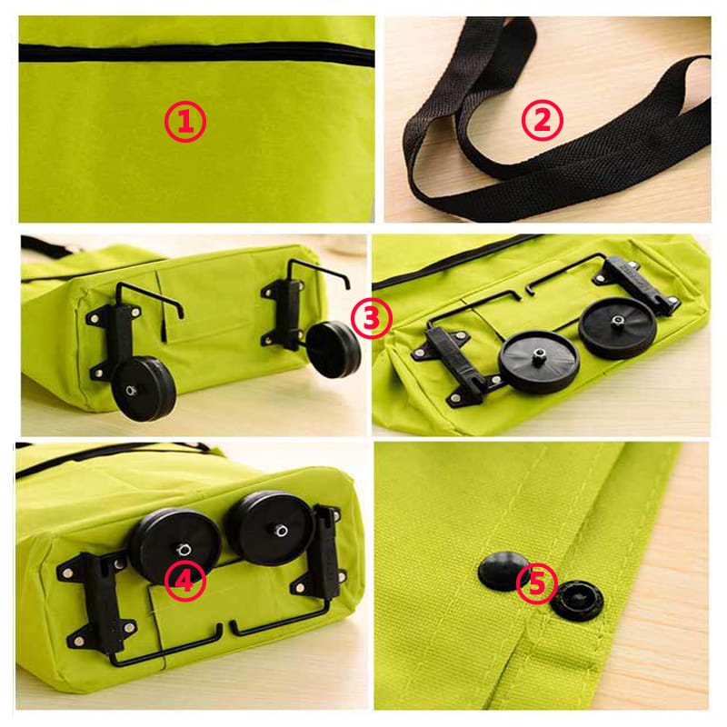 Foldable Shopping Large Reusable Hand Pull Cart Bag With Wheels S4341915 Foldable Shopping Large Reusable Hand Pull Cart Bag With Wheels S4341915