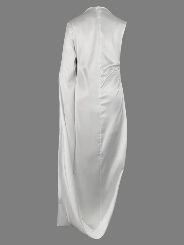 Long dresses with flying sleeves and a split color on the sides 154529 Long dresses with flying sleeves and a split color on the sides 154529