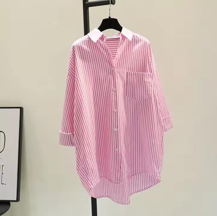 Women's Fashion Casual Striped Shirt Jacket 595905 Women's Fashion Casual Striped Shirt Jacket 595905