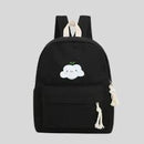 Small Fresh Canvas Backpack Elementary School Casual Simple Five-piece Set 17401442 - TUZZUT Qatar Online Shopping